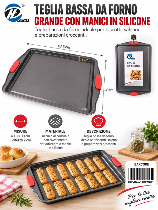 08980 Teglia Da Forno Con Maniglie