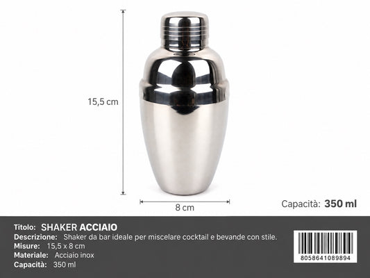08989 Shaker Acciaio 350Ml