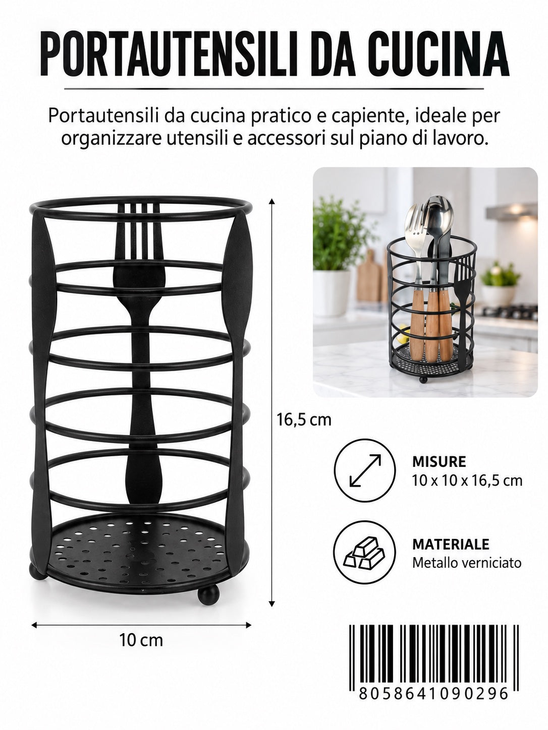 09029 Portautensili Da Cucina Ct48