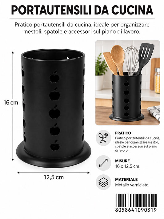 09031 Portautensili Da Cucina 12.5*12.5*16Cm Ct120