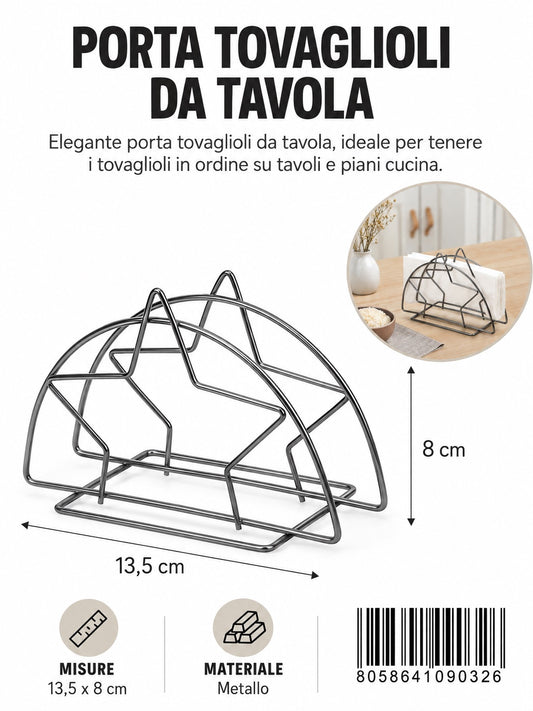 09032 Porta Tovaglioli Da Tavola 13.5*8Cm Ct300