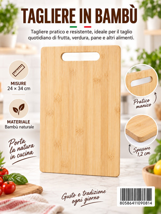 09081 Tagliere Di Bambu'34X24X1.2Cm