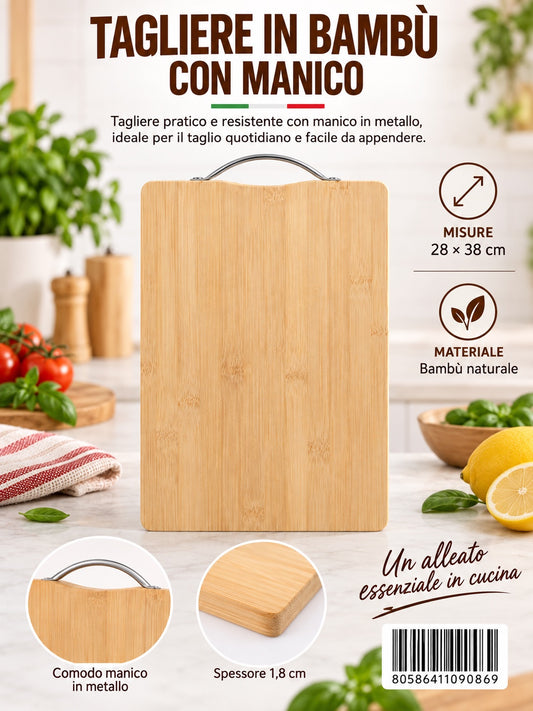 09086 Tagliere Di Bambu'40X28X1.8Cm