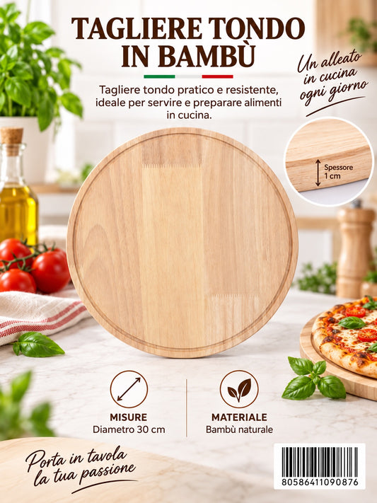 09087 Tagliere Per Pizza In Bamb¨′ 12