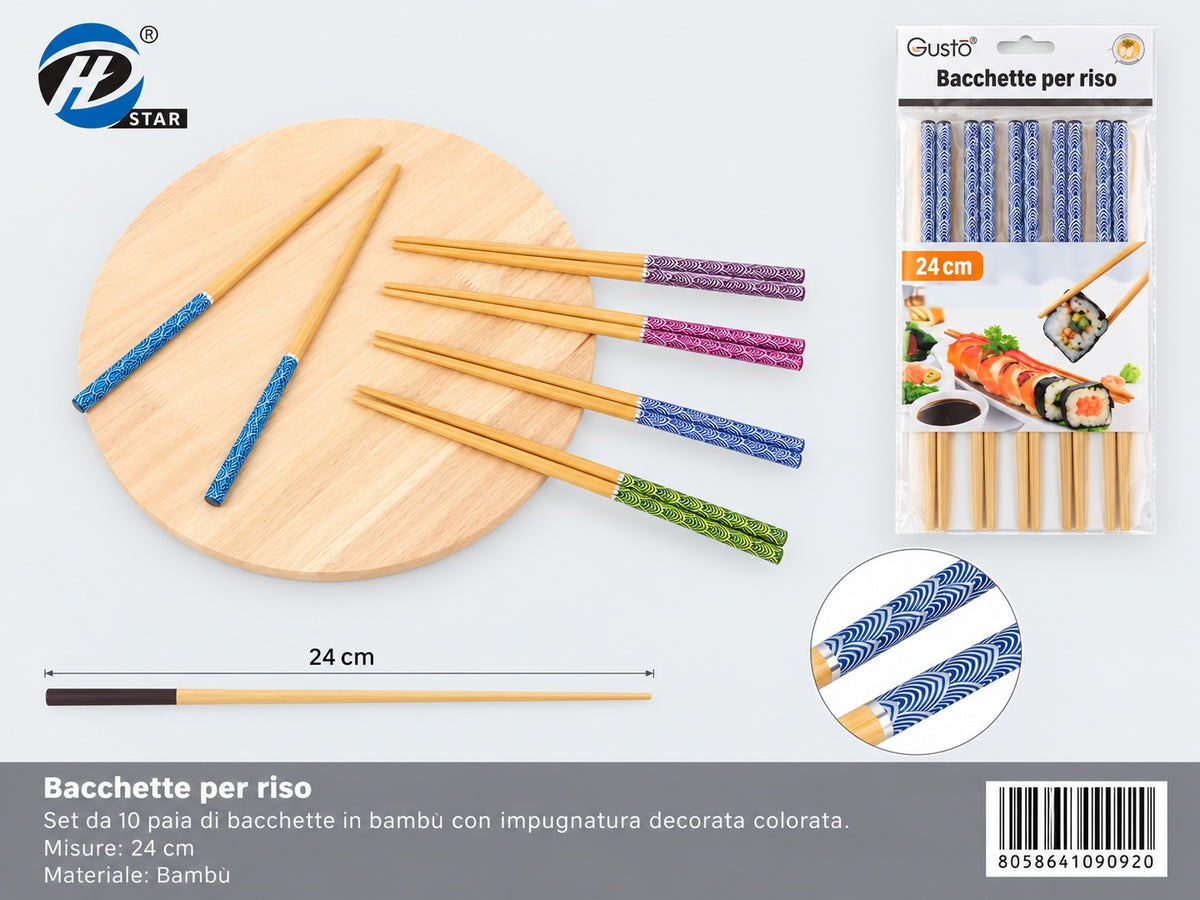 09092 Bacchette Per Riso 10Pz 24Cm