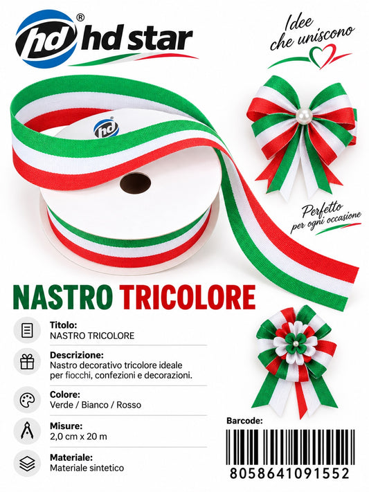 09155 Nastro Bandiera Italiana 2.0*200Cm 1/24 Ct576