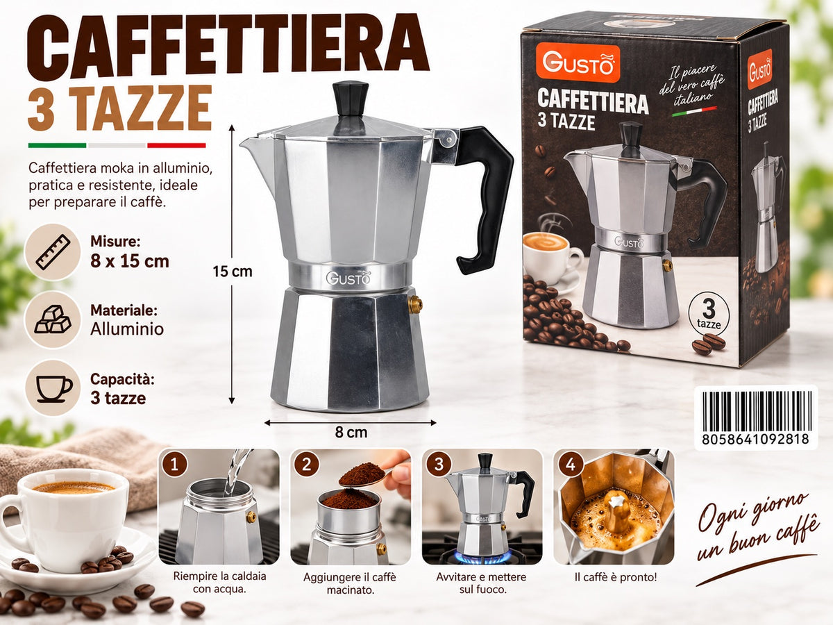 09281 Caffettiera 3 Tazza