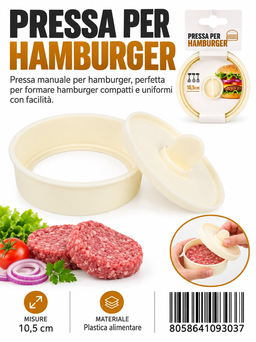 09303 Pressa Per Hamburger