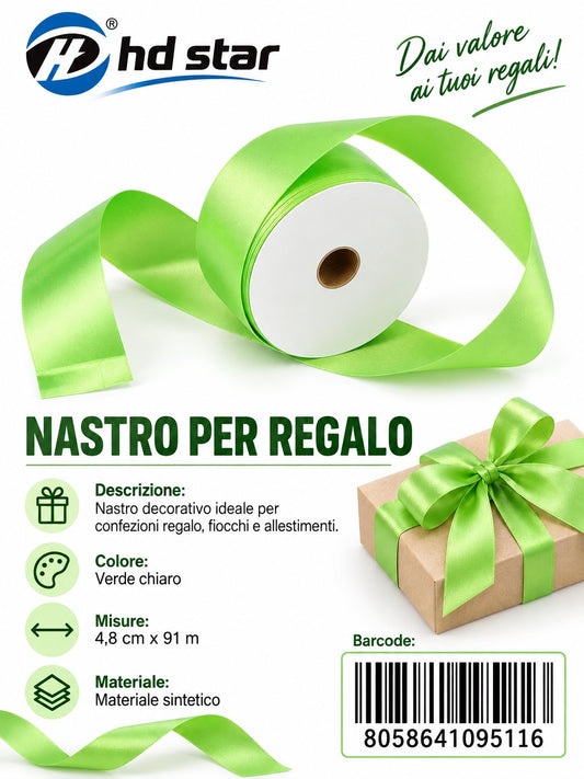 09511 Nastro Pre Regalo 4.8X91Mt 1/5 Ct50