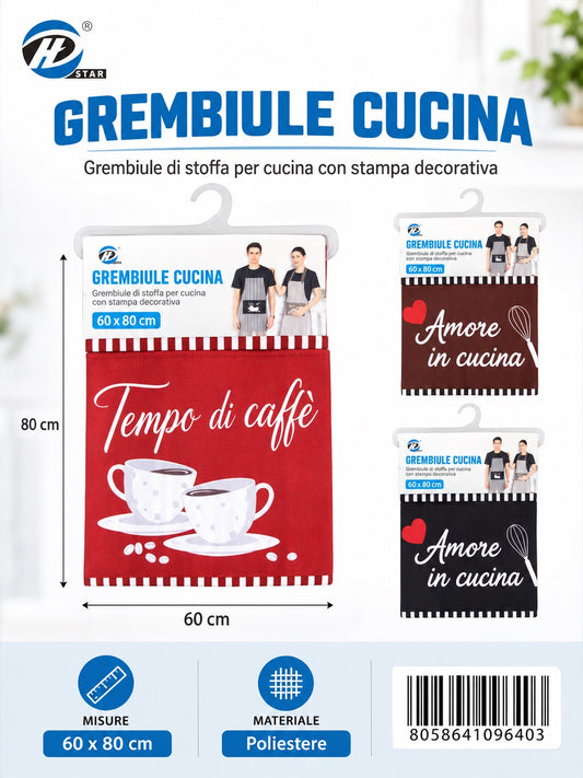 09640 Grembiule Di Stoffa 60*80Cm