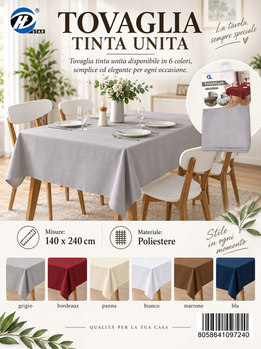09724 Tovaglia In Poliestere 140*240Cm Ct24
