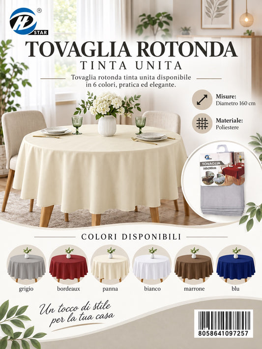 09725 Tovaglia In Poliestere 160Cm Ct24