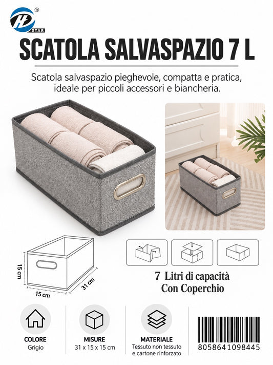 09844 C. Scatola Salvaspazio Senza Coperchio 15*31*15Cm 1/6 Ct48