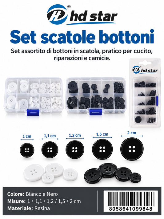 09984 Set Scatole Bottoni 1/12 Ct240