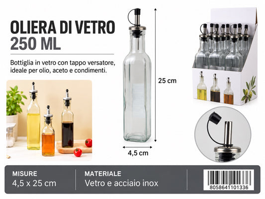 4110133 Oliera Di Vetro 250Ml 1/12 Ct48 250Ml