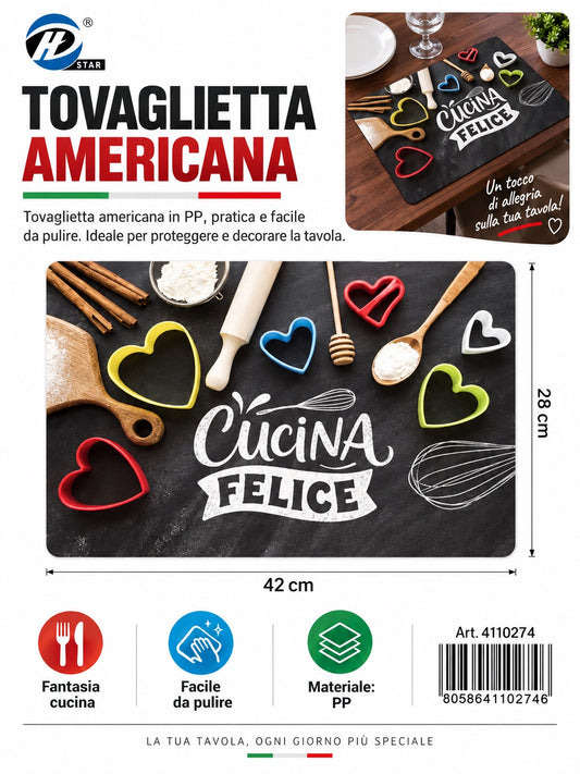 4110274 Tovaglietta Americana 28*42Cm 1/12 Ct240