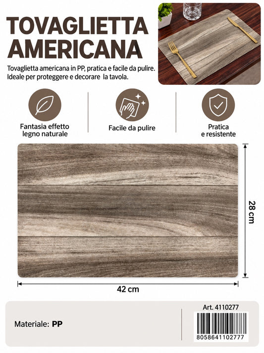 4110277 Tovaglietta Americana 28*42Cm 1/12 Ct240