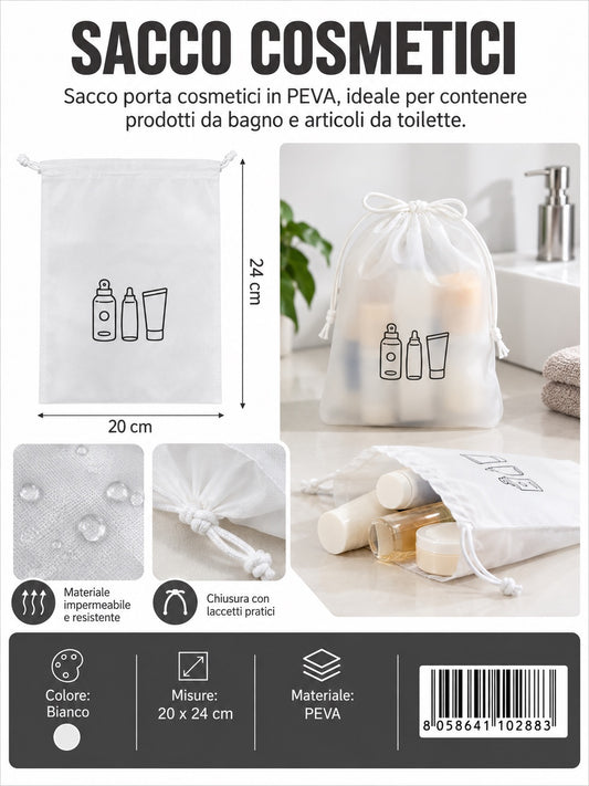 4110288 Sacco Cosmetica In Peva Impermeabile 20*24Cm 1/12 Ct288