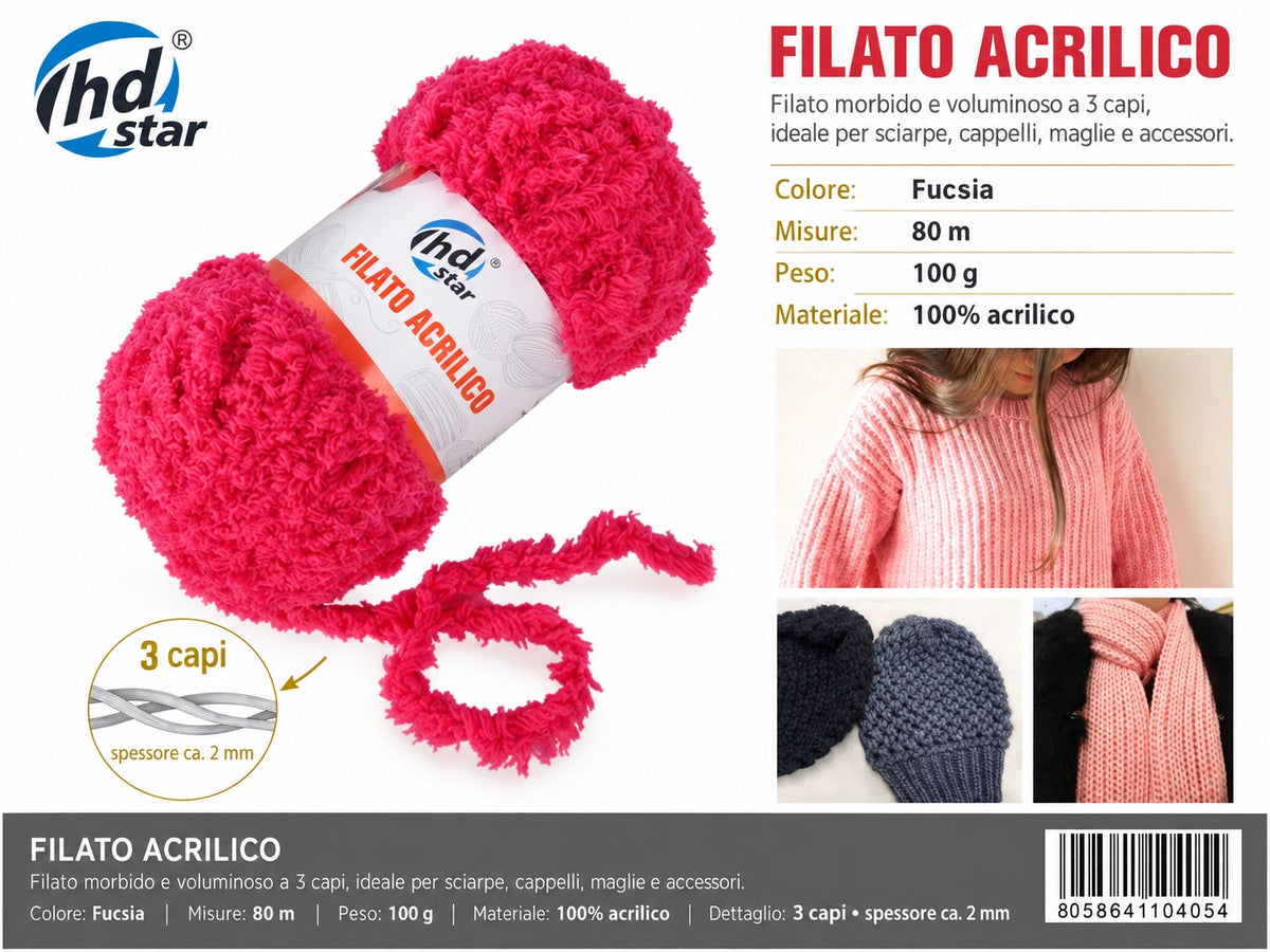 4110405 Filato Acrilico 100G Col.#013 1/6 Ct120
