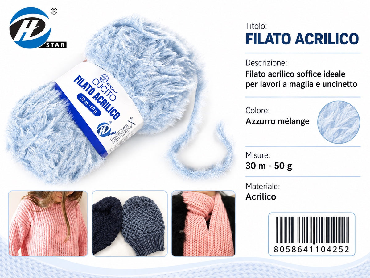 4110425 Filato Acrilico 50G Col.#06 1/10 Ct240