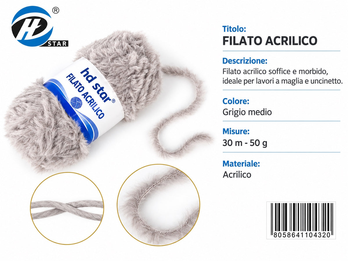 4110432 Filato Acrilico 50G Col.#13 1/10 Ct240