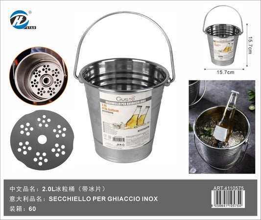 Secchiello per Ghiaccio Inox 2,0lt