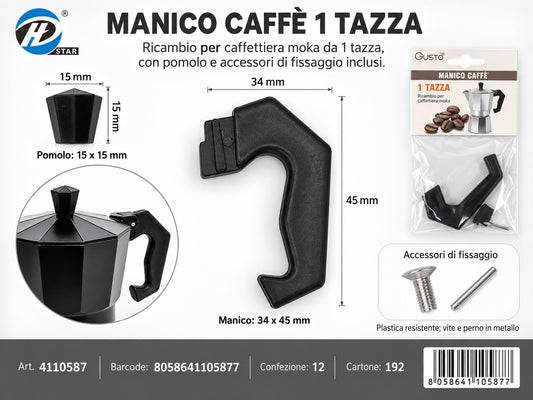 4110587 Manico Caffe 1 Tazza 1/12 Ct192