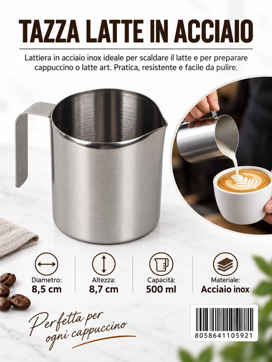 4110592 Tazza Latte In Acciaio 500Ml 1/6 Ct36