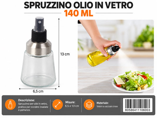 4110600 Spruzzino Olio In Vetro 140Ml 1/12 Ct144