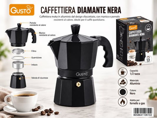 4110610 Casa Caffettiera Diamante E/pietra 1/2tz