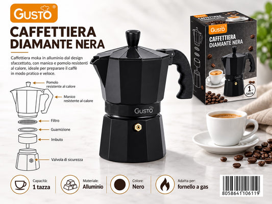 4110611 Casa Caffettiera Diamante E/pietra 1tz