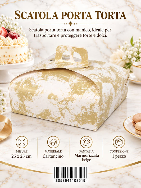 4110851 Scatola Porta Torta 25*25Cm 1/12 Ct72