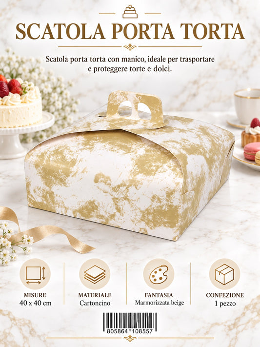 4110855 Scatola Porta Torta 40*40Cm 1/12 Ct72
