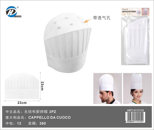 Cappello Da Cuoco In Tnt 23Cm 2Pz