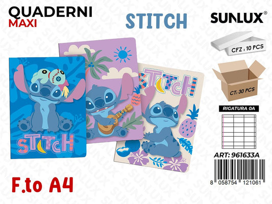 QUADERNI MAXI A4 STITCH RIG. 0A ASS.