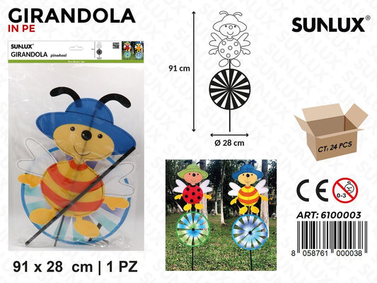 Sunlux Girandola c/Bastone Ape Ass. 91*D.28CM D.26CM