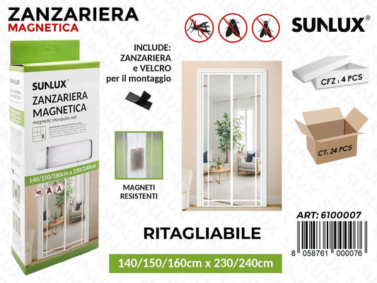 Sunlux Zanzariera Magn. Bia. Rit. 140*240CM