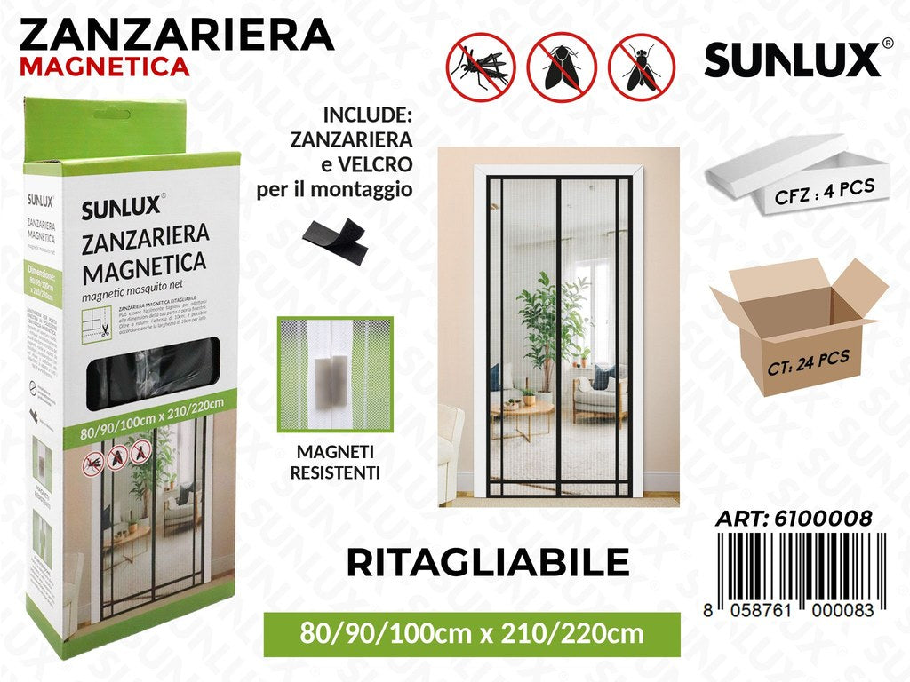 Sunlux Zanzariera Magn. Nera Rit. 100*220CM