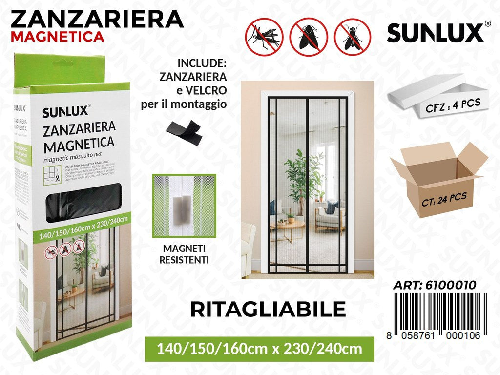 Sunlux Zanzariera Magn. Nera Rit. 160*240CM