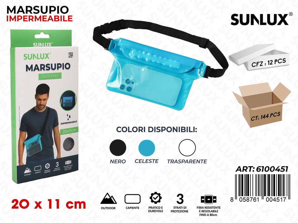 Sunlux Marsupio Impermeabile Ass. 20*11CM