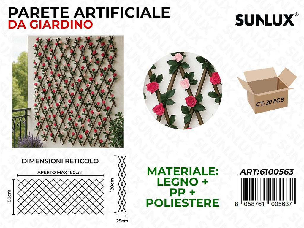 Sunlux Parete Art. Giardino in Legno 25*120CM-80*180CM