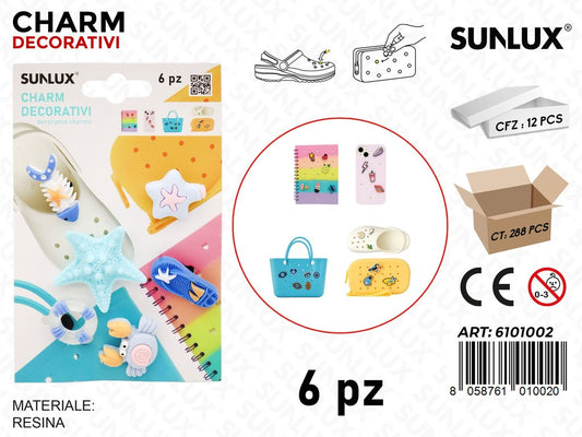 Sunlux Charm Dec. 6PCS Ass.
