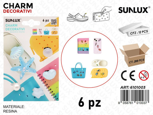Sunlux Charm Dec. 6PCS Ass.