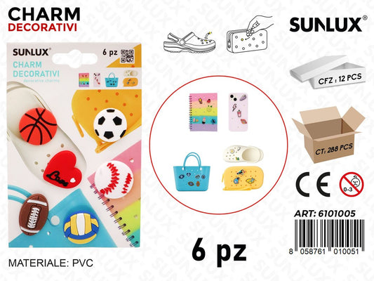 Sunlux Charm Dec. 6PCS Ass.
