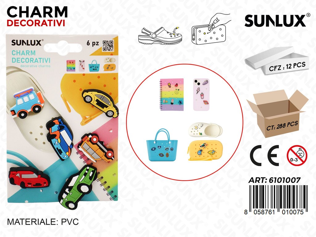 Sunlux Charm Dec. 6PCS Ass.