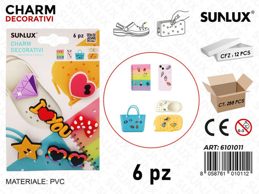 Sunlux Charm Dec. 6PCS Ass.
