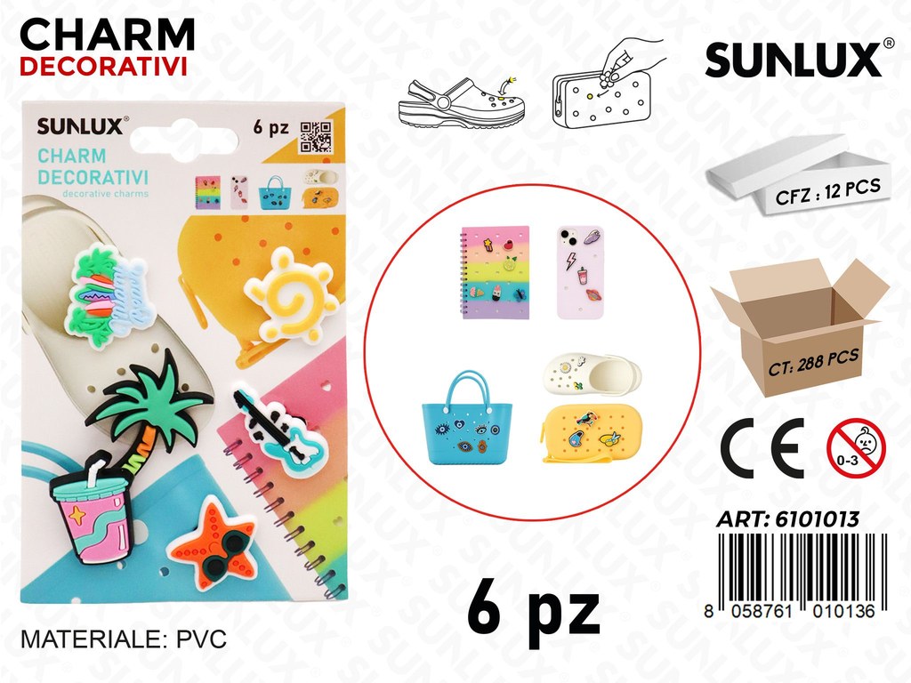 Sunlux Charm Dec. 6PCS Ass.