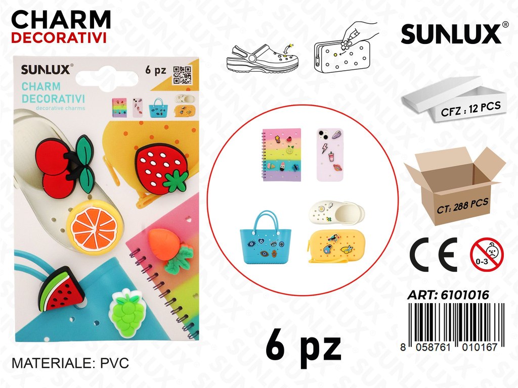 Sunlux Charm Dec. 6PCS Ass.