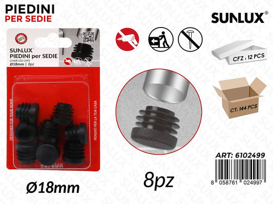 Sunlux Piedini Sedie 8PCS D.18MM