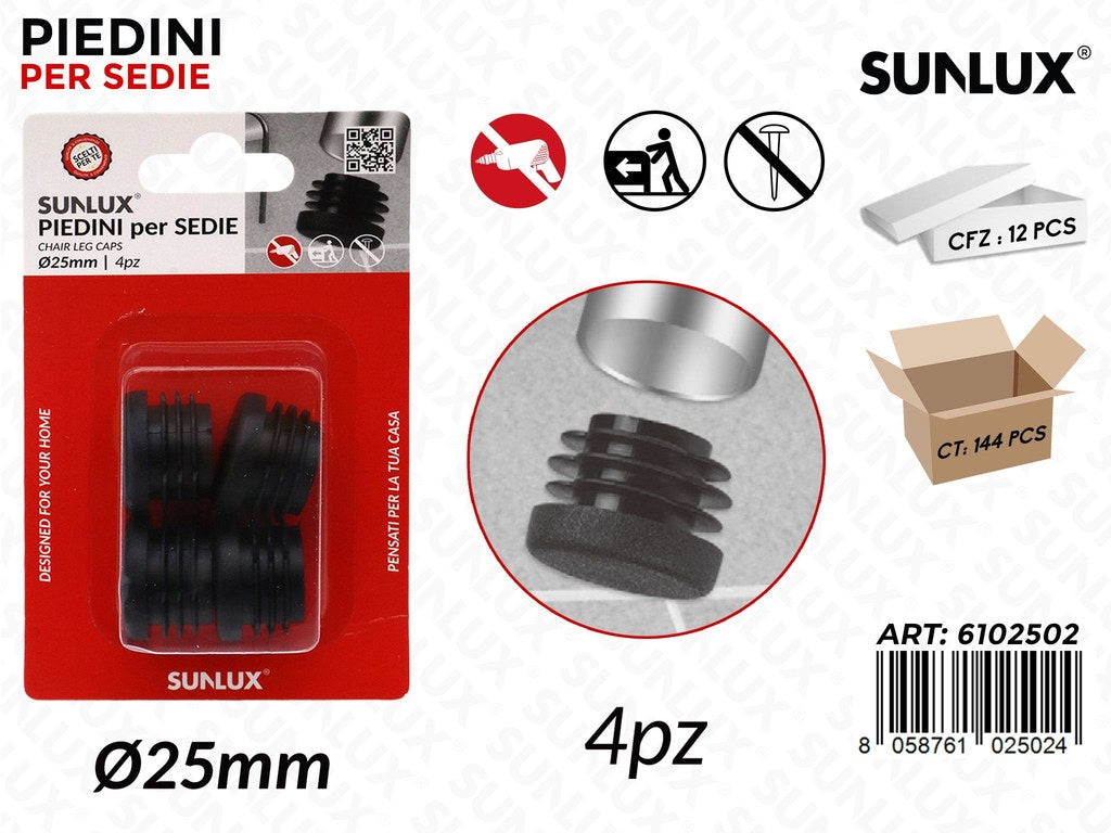 Sunlux Piedini Sedie 4PCS D.25MM